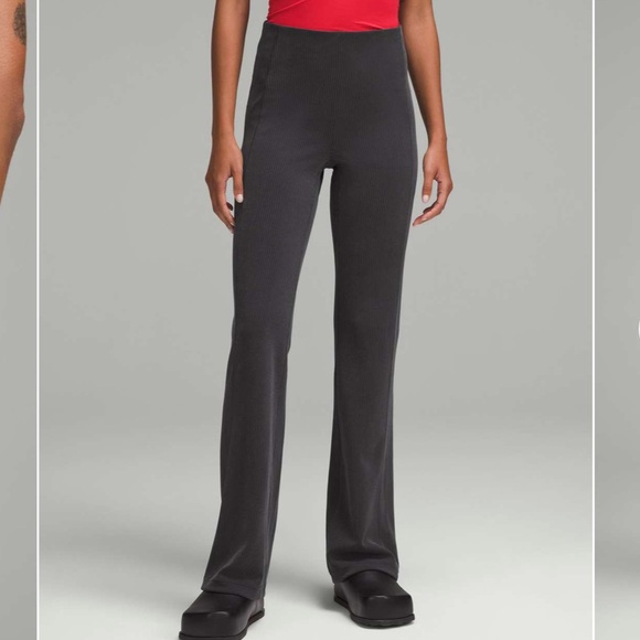 Lululemon Ribbed Softstreme Flared Pants High Rise - Picture 1 of 9